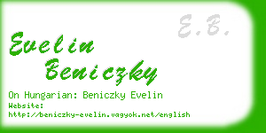 evelin beniczky business card